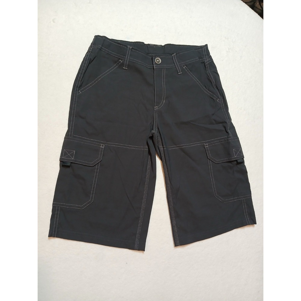 Kuhl Renegade Cargo Shorts Boys Large 14-16 Gray Stretch Hiking Outdoor Pockets